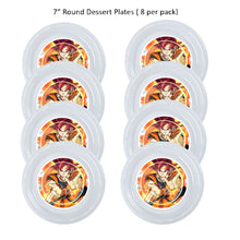 Load image into Gallery viewer, 8pk Goku Party Plates, Clear Plastic Disposable Plates