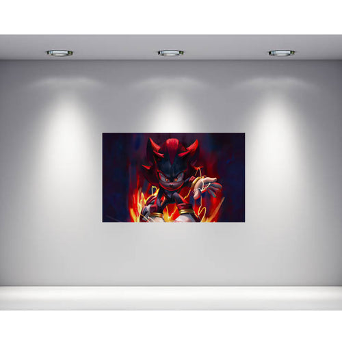 Shadow the Hedgehog Backdrop 3.3ft x 5ft, made from vinyl