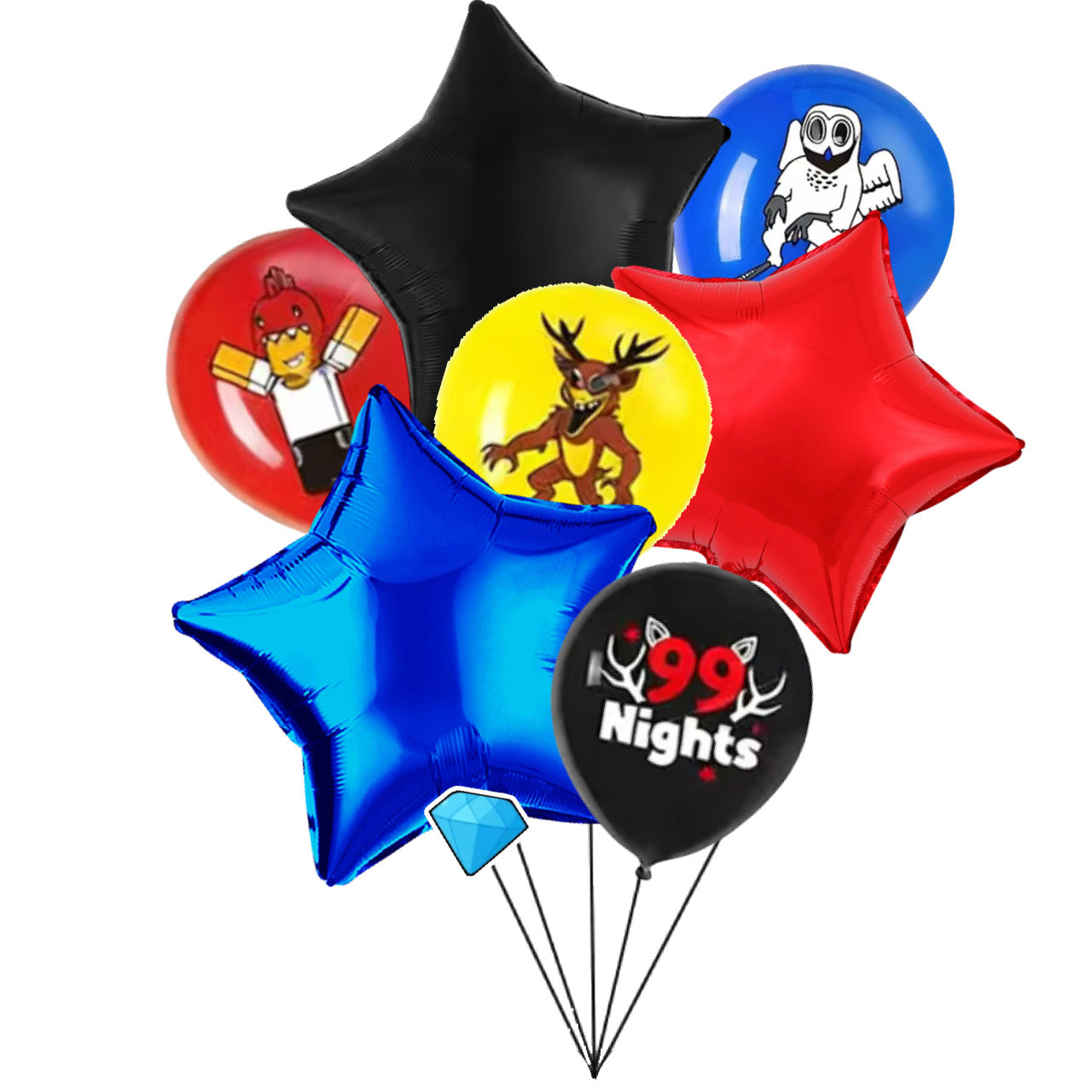 99 Nights in the Forest Balloons, 8pc set