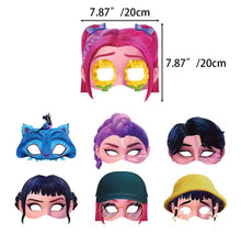 Load image into Gallery viewer, 8 Kpop Demon Hunters Party Favor Paper Masks, Random K-Pop Characters