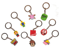 Load image into Gallery viewer, 8pc Roblox Party Favor Keychains, 1” character on 2” Keychain, Ships from USA