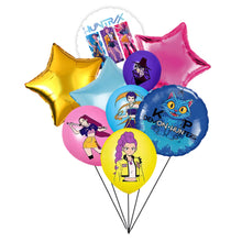 Load image into Gallery viewer, Kpop Demon Hunters 9pc Balloons Set, Ships from USA