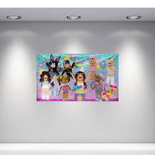 Load image into Gallery viewer, Girl Roblox Birthday Backdrop 3.3ft x 5ft, made from vinyl