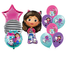 Load image into Gallery viewer, 10pc Gabby’s Dollhouse Balloon Bouquet Set, Ships from USA