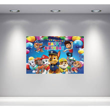 Load image into Gallery viewer, Paw Patrol Birthday Backdrop