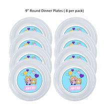 Load image into Gallery viewer, Lankybox Clear Plastic Disposable Party Plates, 8pc per Pack, Choose Size
