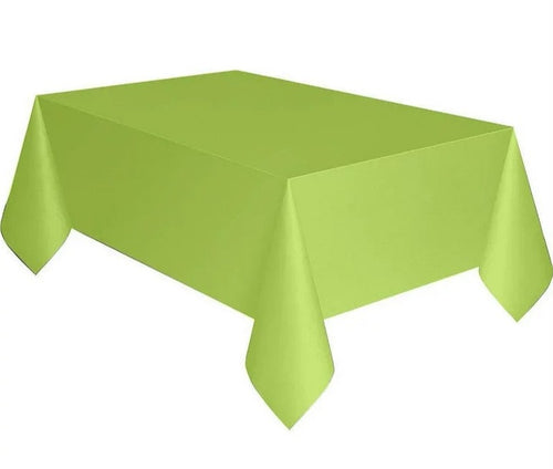 Lime Green Plastic Rectangular Tablecover
