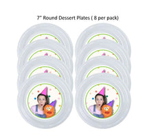 8pk Ms Rachel Clear Plastic Disposable Party Plates, Choose Size