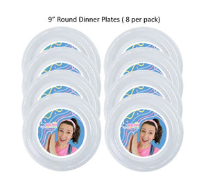 8pk Ms Rachel Clear Plastic Disposable Party Plates, Choose Size