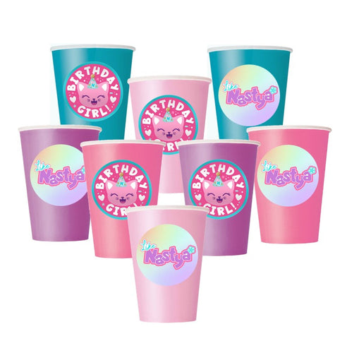 Nastya Birthday Party Paper Cups 8pc