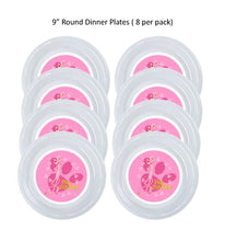 Load image into Gallery viewer, 8pk Pink Panther Clear Plastic Disposable Party Plates, Choose Size