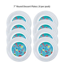 Load image into Gallery viewer, 8pk Pete the Cat Clear Plastic Disposable Party Plates, Choose Size