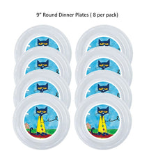 Load image into Gallery viewer, 8pk Pete the Cat Clear Plastic Disposable Party Plates, Choose Size