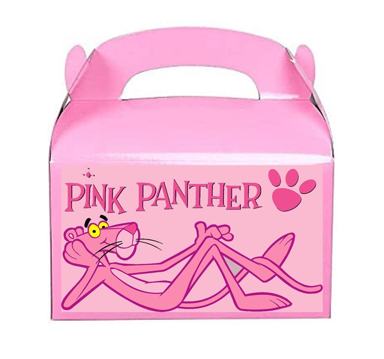 Pink Panther Treat Favor Goodie Boxes, 8 Per pack, Measures 8x5x3