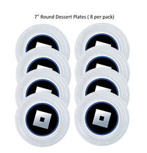 8pk Roblox Clear Plastic Disposable Party Plates Blue Collection, Choose Size