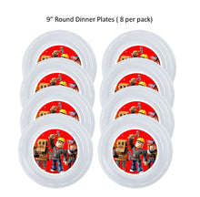 Load image into Gallery viewer, Roblox Clear Plastic Disposable Party Plates, 8pc per Pack, Choose Size