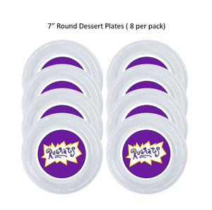 8pk Rugrats Clear Plastic Disposable Party Plates Choose 7 or 9 inch Plates