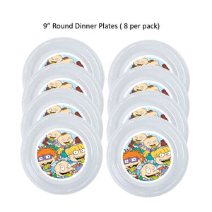 8pk Rugrats Clear Plastic Disposable Party Plates Choose 7 or 9 inch Plates