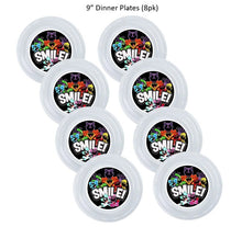 Load image into Gallery viewer, 8pk Smiling Critters Clear Plastic Disposable Party Plates, Choose Size