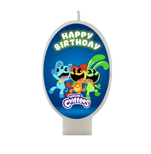 Smiling Critters birthday candle