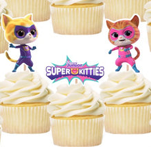 Load image into Gallery viewer, Super Kitties Cupcake Toppers