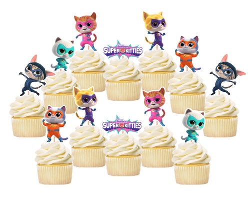 Super Kitties Cupcake Toppers