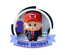 Load image into Gallery viewer, Choose Age, Maga Baby Trump Birthday Cake Topper