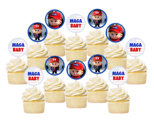 Maga Trump Baby Cupcake Toppers