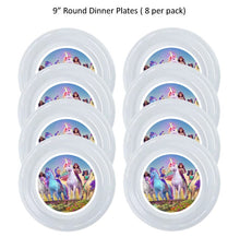 Load image into Gallery viewer, Unicorn Academy Plastic Disposable Party Plates, 8pc per Pack, Choose Size