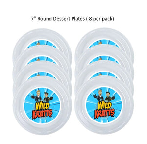 8pk Wild Kratts Clear Plastic Disposable Party Plates Choose Size