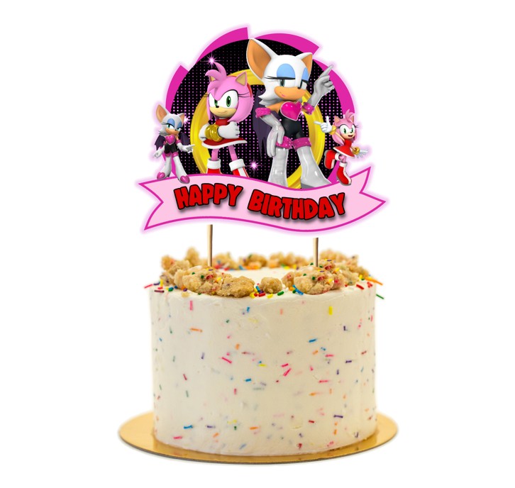Amy Rose and Rouge Cake Topper