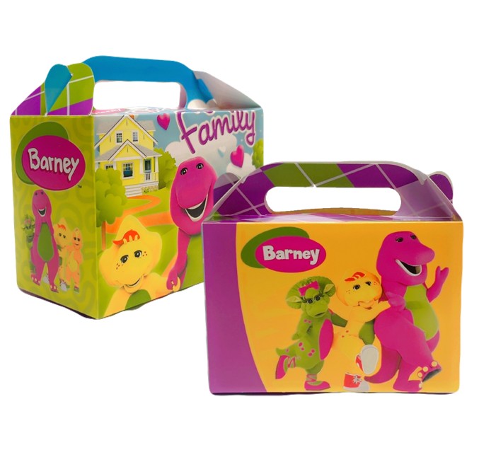 バーニーコンテナ Barney 8pk Barney Baby Bop Bj and Riff Favor Goodie Boxes, Small Size