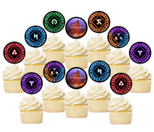 Load image into Gallery viewer, Blade &amp; Sorcery cupcake toppers