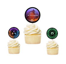 Load image into Gallery viewer, Blade &amp; Sorcery Cupcake Toppers, 12-48pc pack, Handmade in the USA