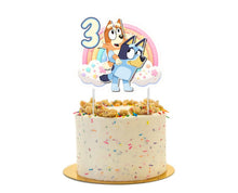 Load image into Gallery viewer, Custom Bluey Cake Topper For Girl, Ages 1-6, Measures 6x7 inches, Made in USA