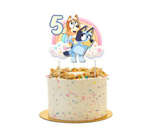 Load image into Gallery viewer, Custom Bluey Cake Topper For Girl, Ages 1-6, Measures 6x7 inches, Made in USA