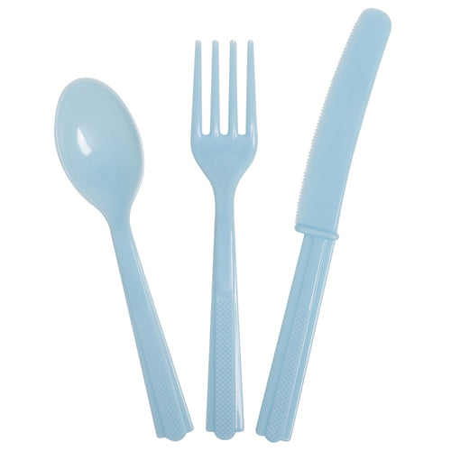 Light Blue Cutlery 24 piece
