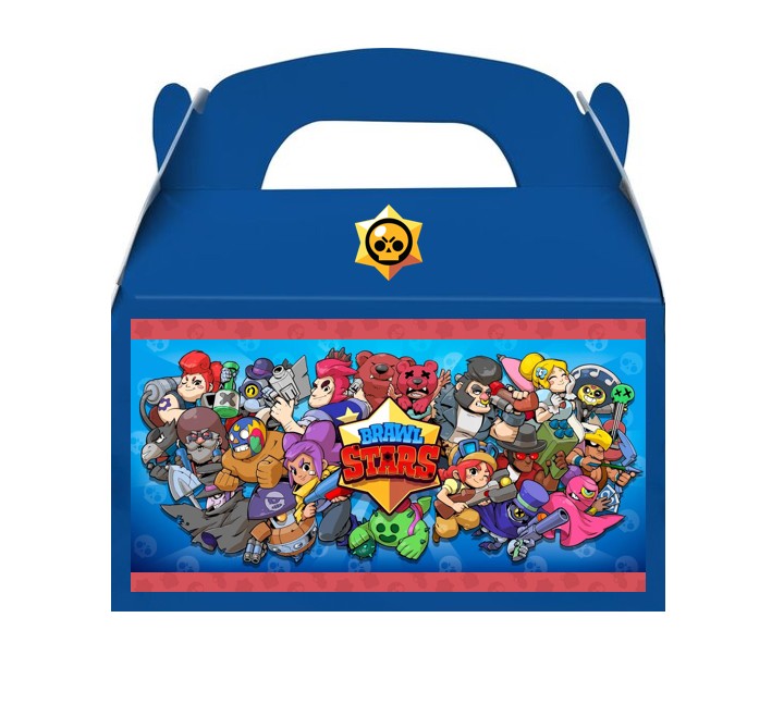 Blawl stars 2019 ワッペンバッジ Brawl Stars Treat Favor Goodie Boxes, 8 Per pack, Measures 8x5x3