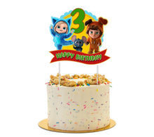Load image into Gallery viewer, Dave and Ava Cake Topper For Boy, 6x7", Custom Age 1-5, Made in USA