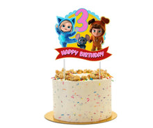 Load image into Gallery viewer, Dave and Ava Cake Topper For Girl, 6x7", Custom Age 1-5, Made in USA