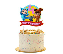 Load image into Gallery viewer, Dave and Ava Cake Topper For Girl, 6x7", Custom Age 1-5, Made in USA
