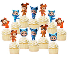 Load image into Gallery viewer, Dave and Ava cupcake toppers
