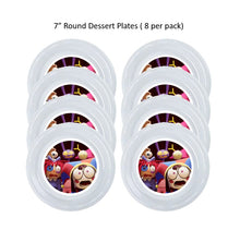 Load image into Gallery viewer, 8pk Amazing Digital Circus Birthday Party Plates, Disposable Clear Plastic, Available in 7 or 9", Ships from USA