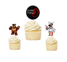 Load image into Gallery viewer, Five Nights at Frickbear's Cupcake Toppers, Handmade in the USA, Available in 12-48pc packs