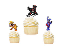 Load image into Gallery viewer, Five Nights at Frickbear's Cupcake Toppers, Handmade in the USA, Available in 12-48pc packs