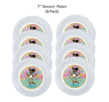 Load image into Gallery viewer, Gracie's Corner Birthday Party Plates (8-Pack) - Disposable Clear Plastic, Made in USA