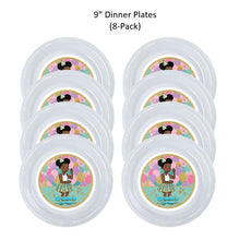 Load image into Gallery viewer, Gracie's Corner Birthday Party Plates (8-Pack) - Disposable Clear Plastic, Made in USA