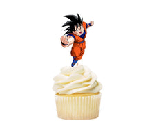 Load image into Gallery viewer, Goku Cupcake Toppers, choose 12-48pc