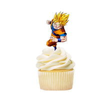Load image into Gallery viewer, Goku Cupcake Toppers, choose 12-48pc