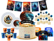 Load image into Gallery viewer, Godzilla vs. King Kong Party Supplies &amp; Birthday Decor - Plates, Cups, Banners - Sold Individually